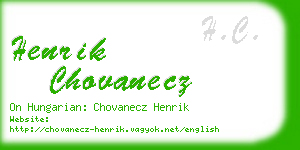 henrik chovanecz business card